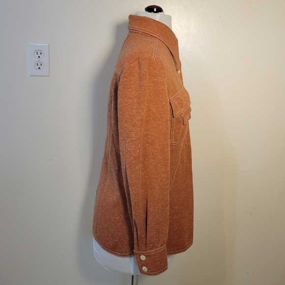 Act III: Women's Small Vintage Western Burnt Orange Button down Shirt Shacket - Picture 3 of 9